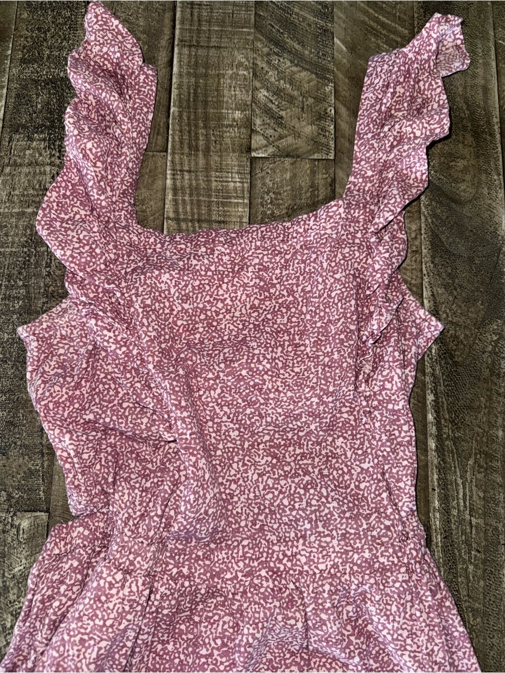 Universal Thread Rose Pink Ruffle Shoulder Dress